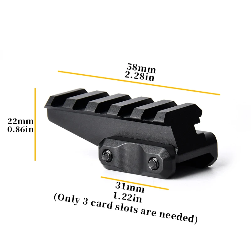WADSN Base Picatinny para mira punto rojo airsoft táctico