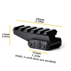 WADSN Base Picatinny para mira punto rojo airsoft táctico