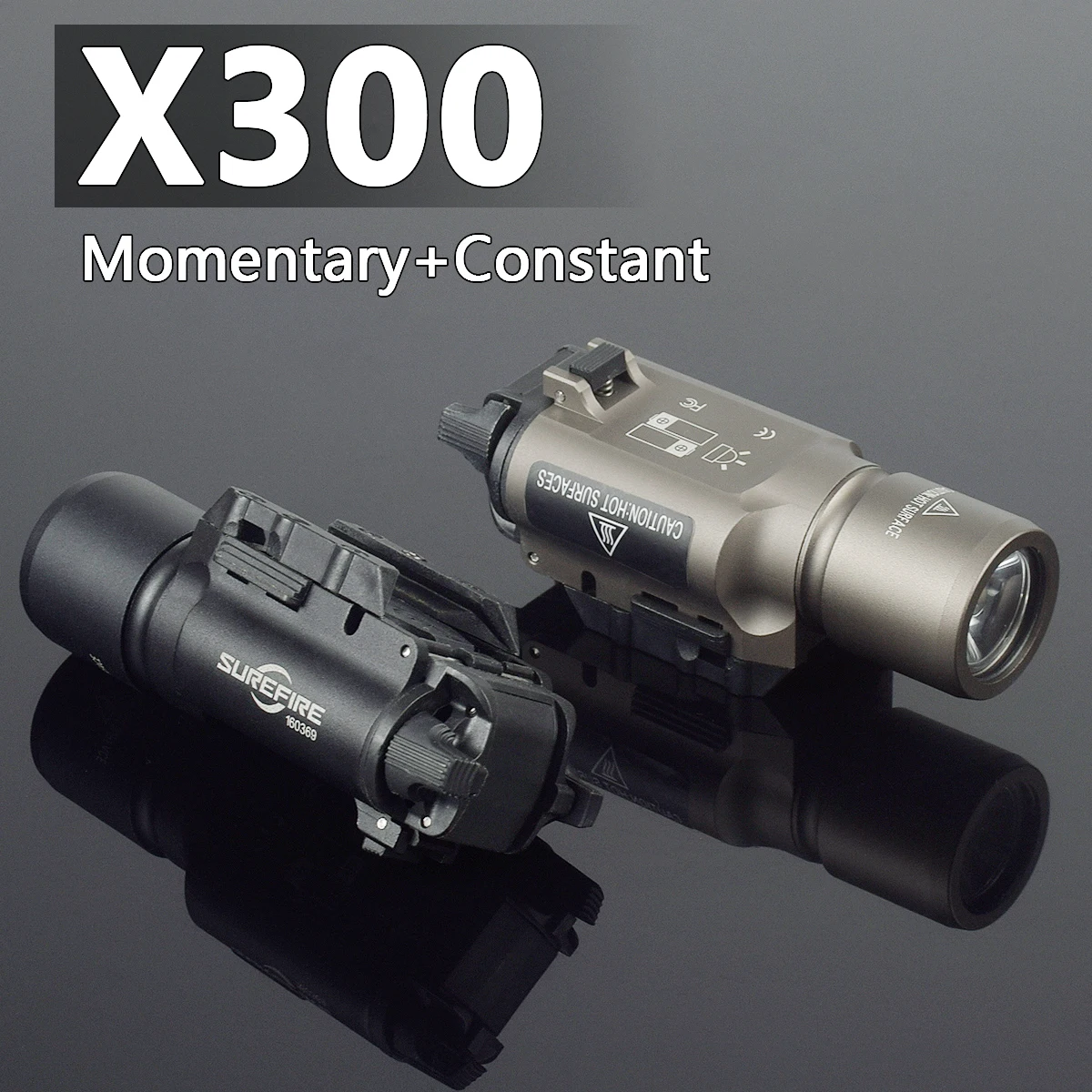 Linterna X300 montada en riel
