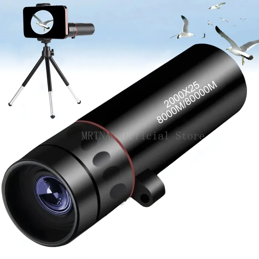 Mini telescopio de bolsillo para exteriores en uso