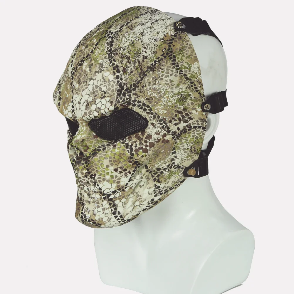 Máscara táctica de calavera con malla metálica y protección ocular - imagen 2