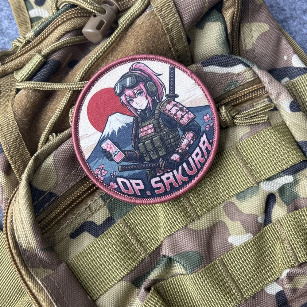 Parche táctico OP.SRKUR chica militar velcro para mochila y brazalete - imagen 5
