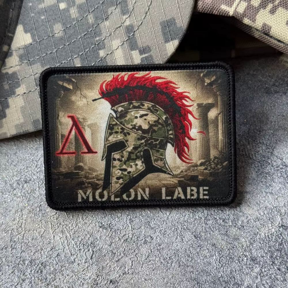 Parche táctico Spartan camuflaje para casco y chaleco gancho-bucle - imagen 3