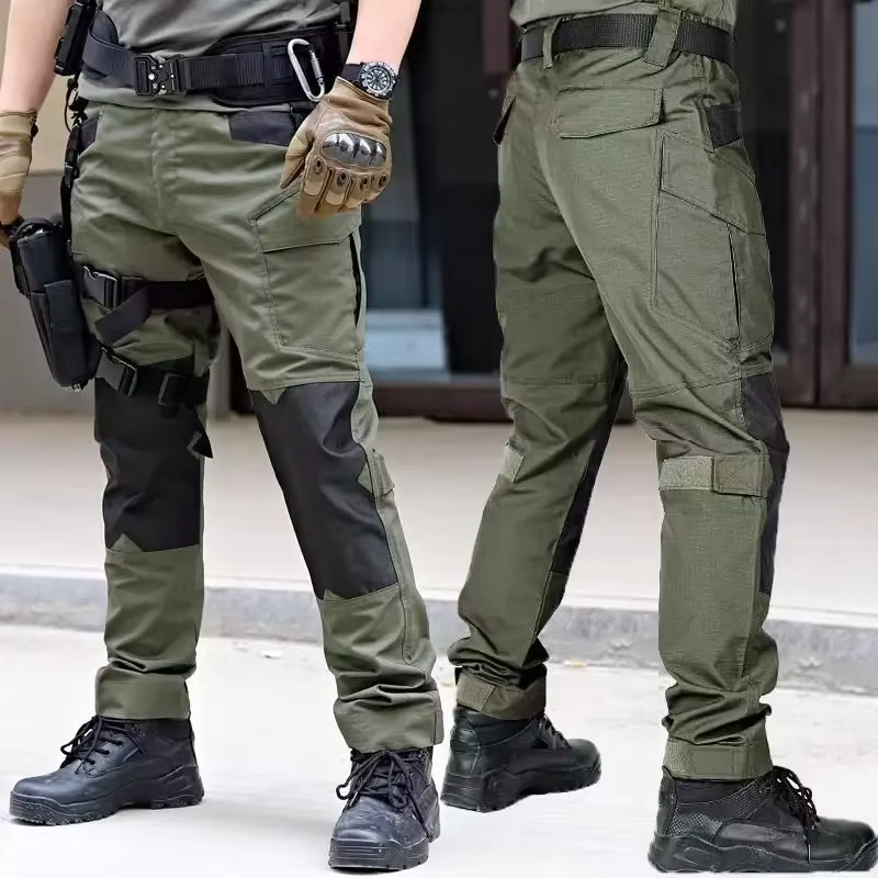Pantalones tácticos cargo hombre senderismo militares bolsillos - imagen 2