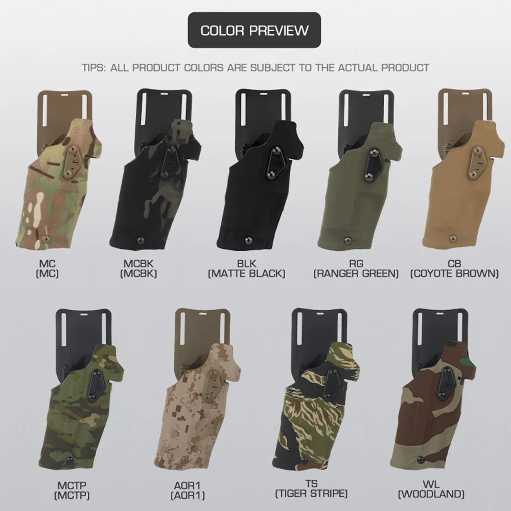 Funda táctica para pistola Glock 17/19 con luz X300U-A y QLS - imagen 4