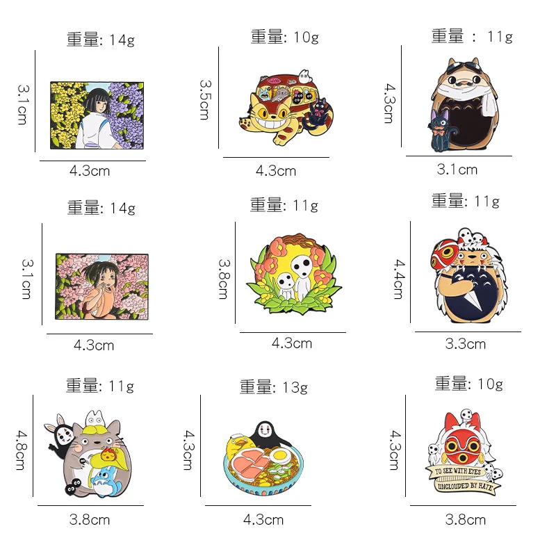 Broche metálico anime personajes japoneses – insignia esmaltada - imagen 2