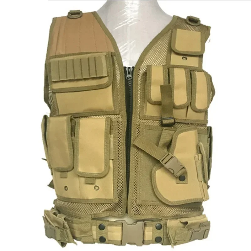 Chaleco táctico MOLLE airsoft ajustable combate y caza