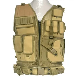 Chaleco táctico MOLLE airsoft ajustable combate y caza