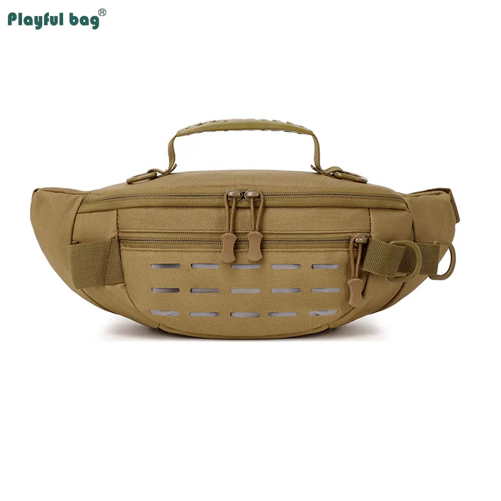 Riñonera táctica MOLLE modular camuflaje woodland resistente