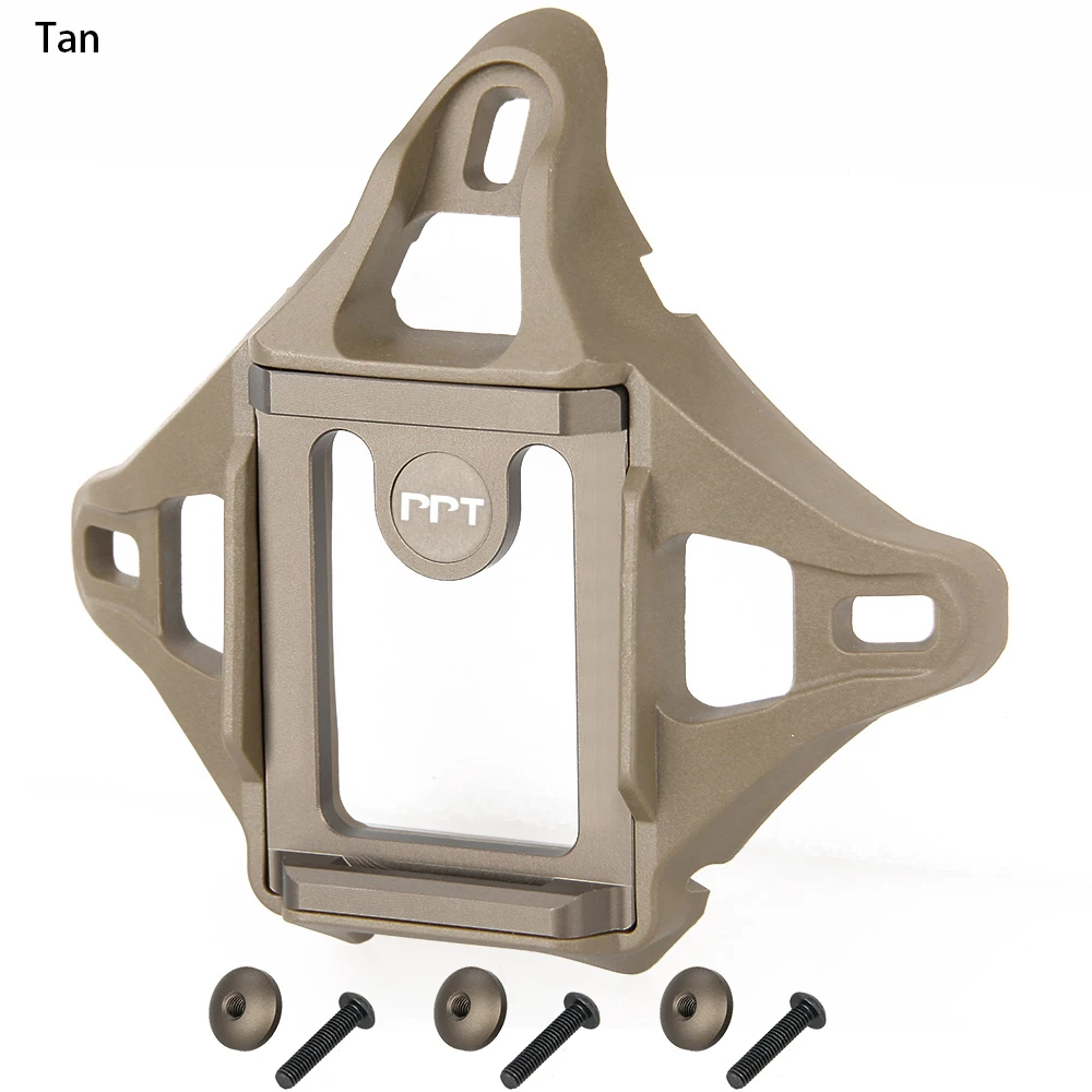 Vista del adaptador montado para soporte NVG