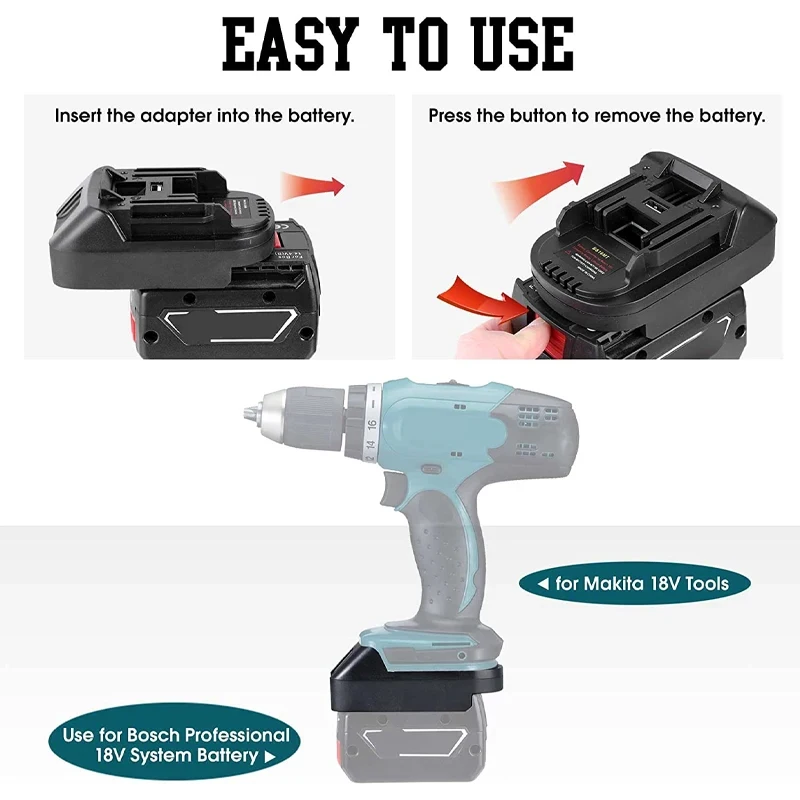Adaptador de batería Bosch a Makita con USB - imagen 2