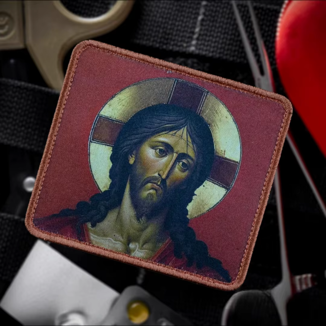 Parche táctico Cristo Redentor – Insignia moral para ropa y mochilas - imagen 3