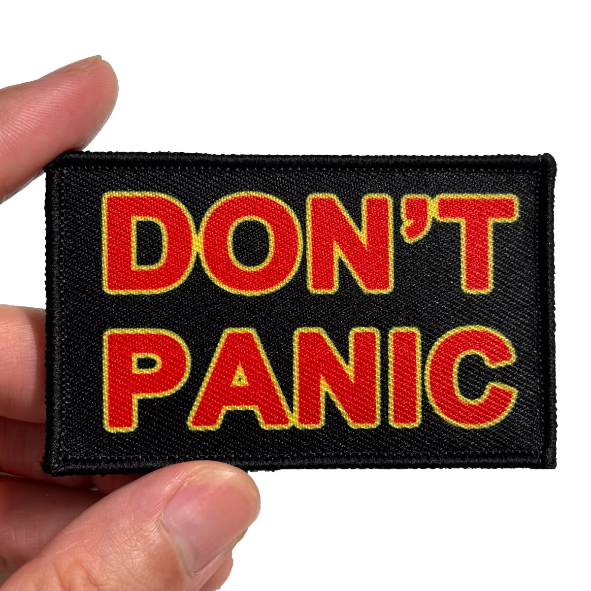 Parche bordado moral Don't Panic con cierre velcro gancho y bucle - imagen 4