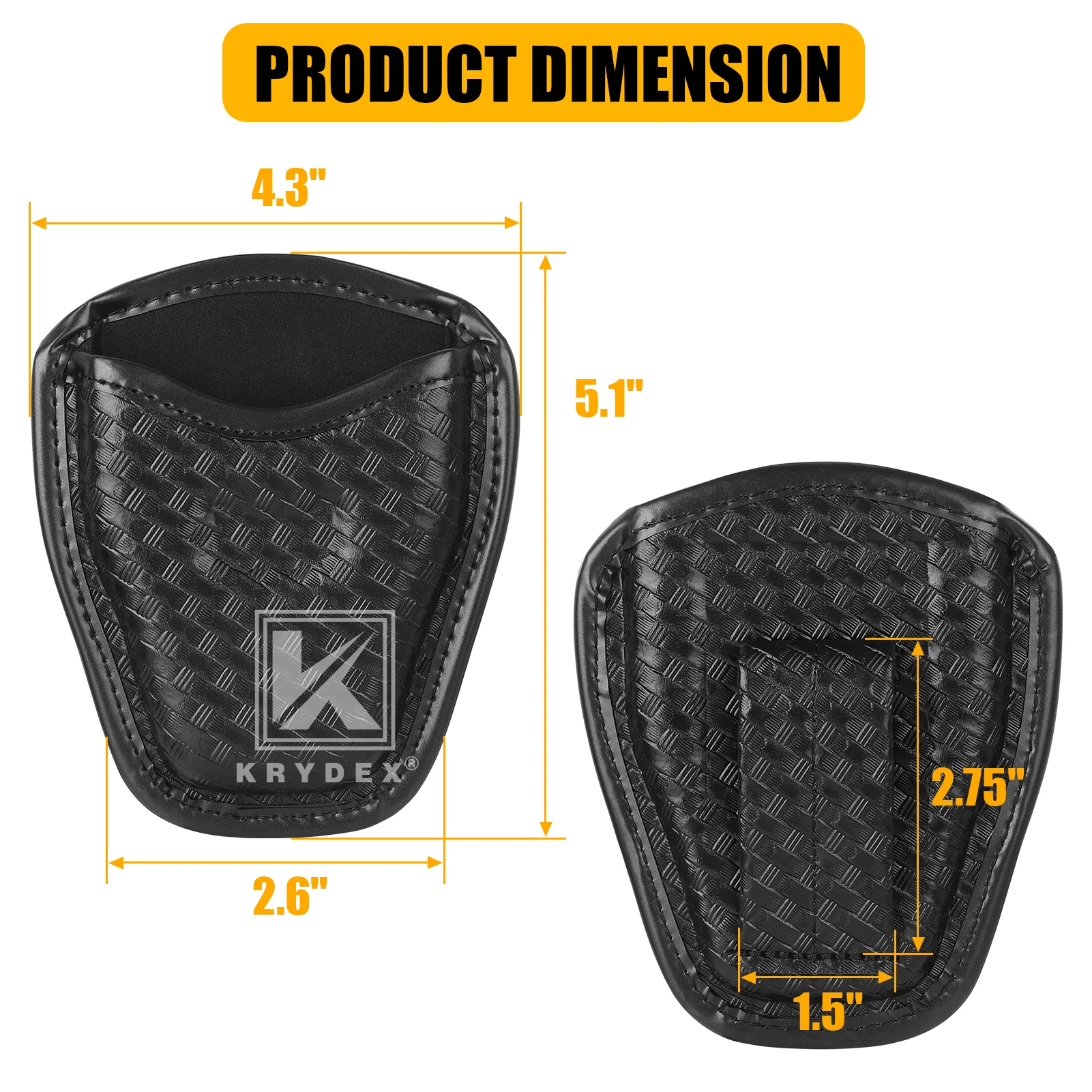 Funda táctica KRYDEX para esposas con abertura superior, cesta tejida - imagen 3
