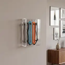 Estuche organizador transparente doble sección para muñequera cordón