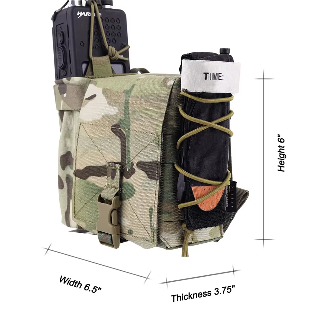 Bolsa táctica MOLLE multifuncional para radio cargadores y botella - imagen 2