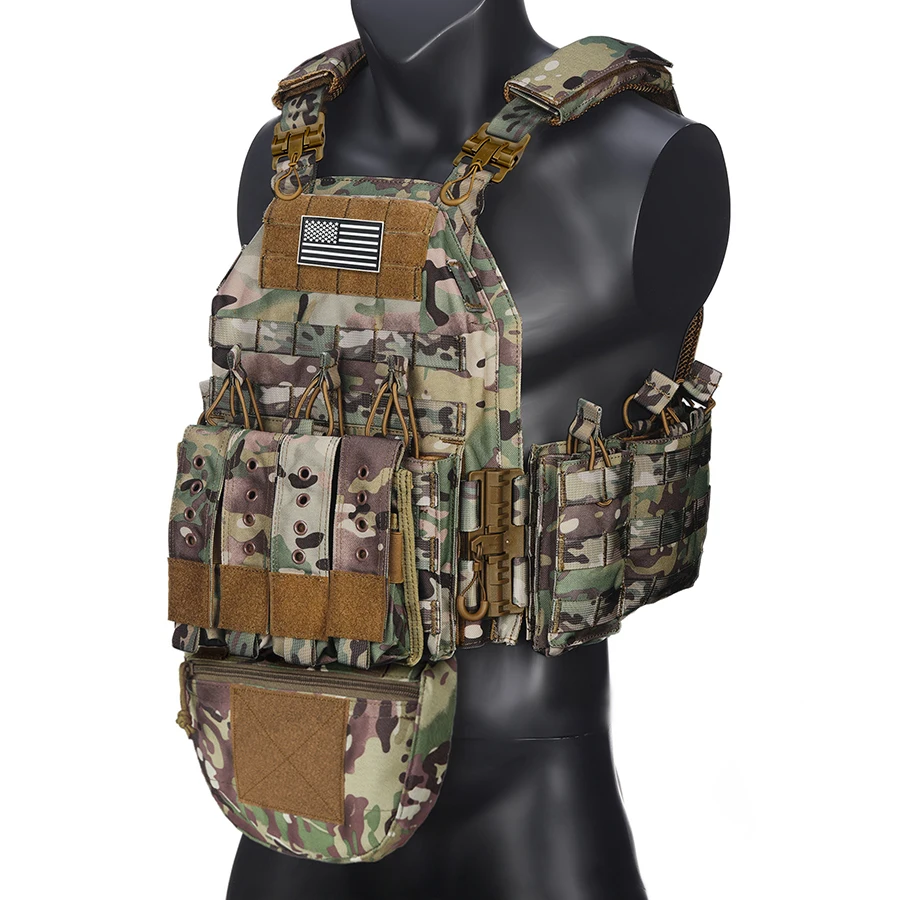 Chaleco táctico modular camuflaje ajustable con bolsillos - imagen 5