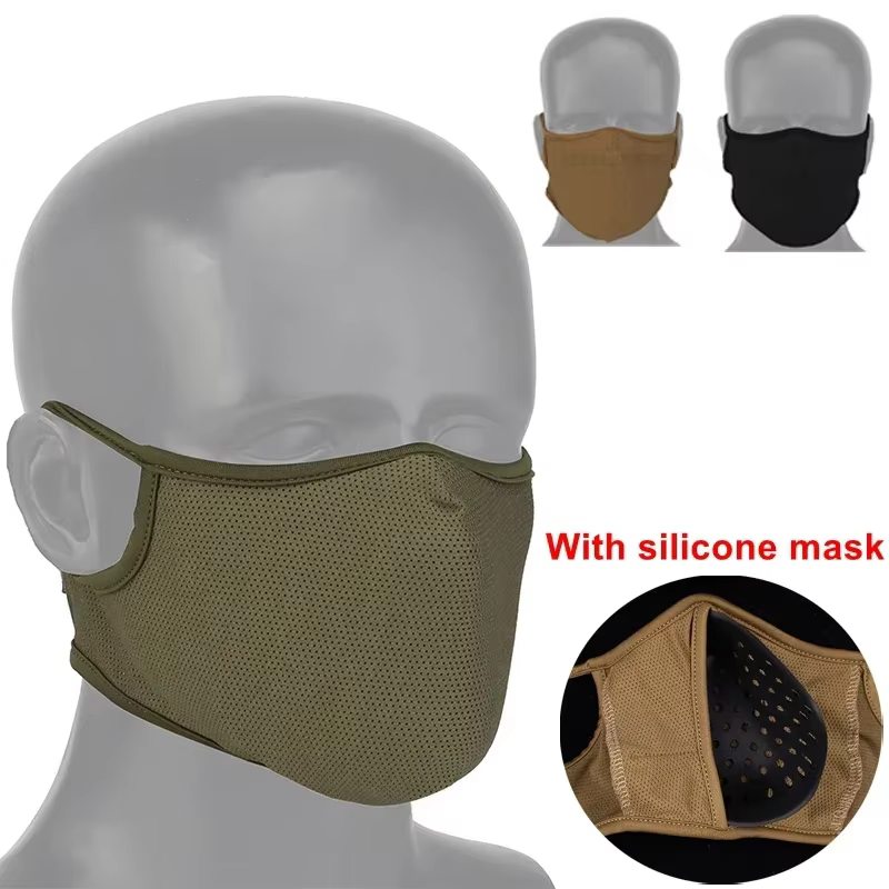 Máscara táctica airsoft facial transpirable