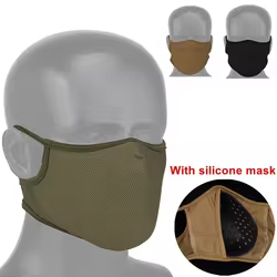 Máscara táctica airsoft facial transpirable