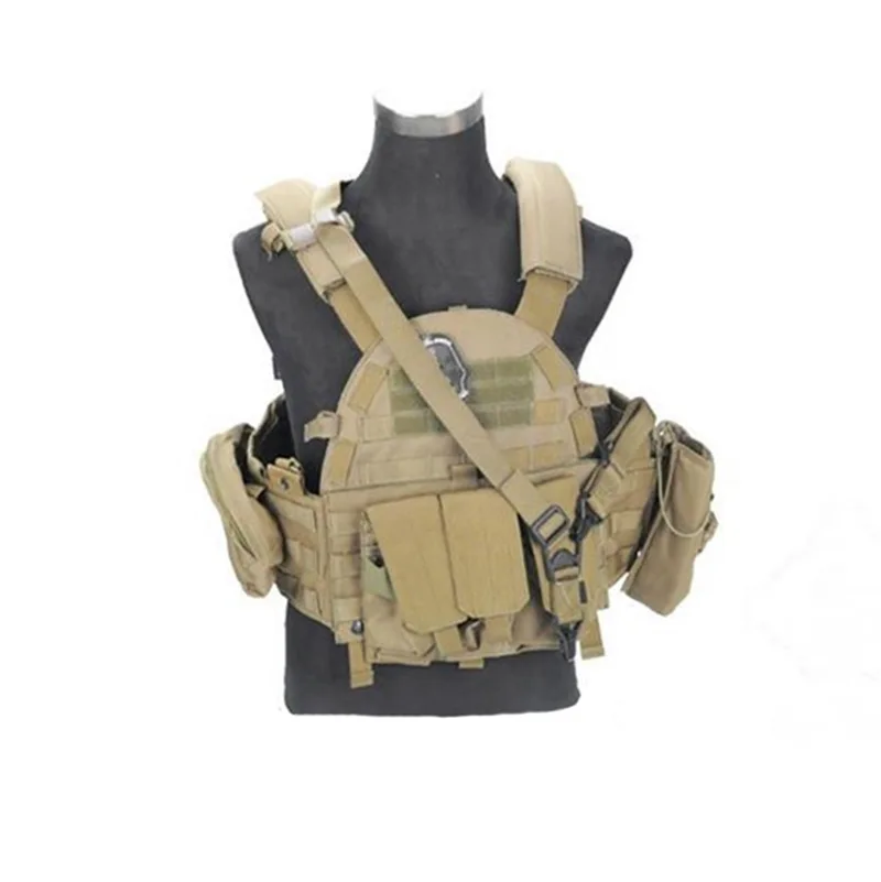 Chaleco táctico MOLLE con aparejo de pecho y gancho Airsoft - imagen 2