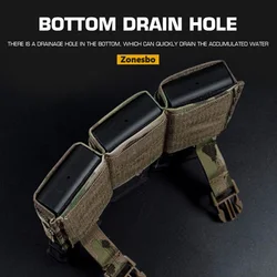 Porta-cargadores táctico MOLLE de inserción rápida velcro para airsoft