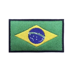 Parche bordado bandera Brasil – Cierre velcro táctico militar