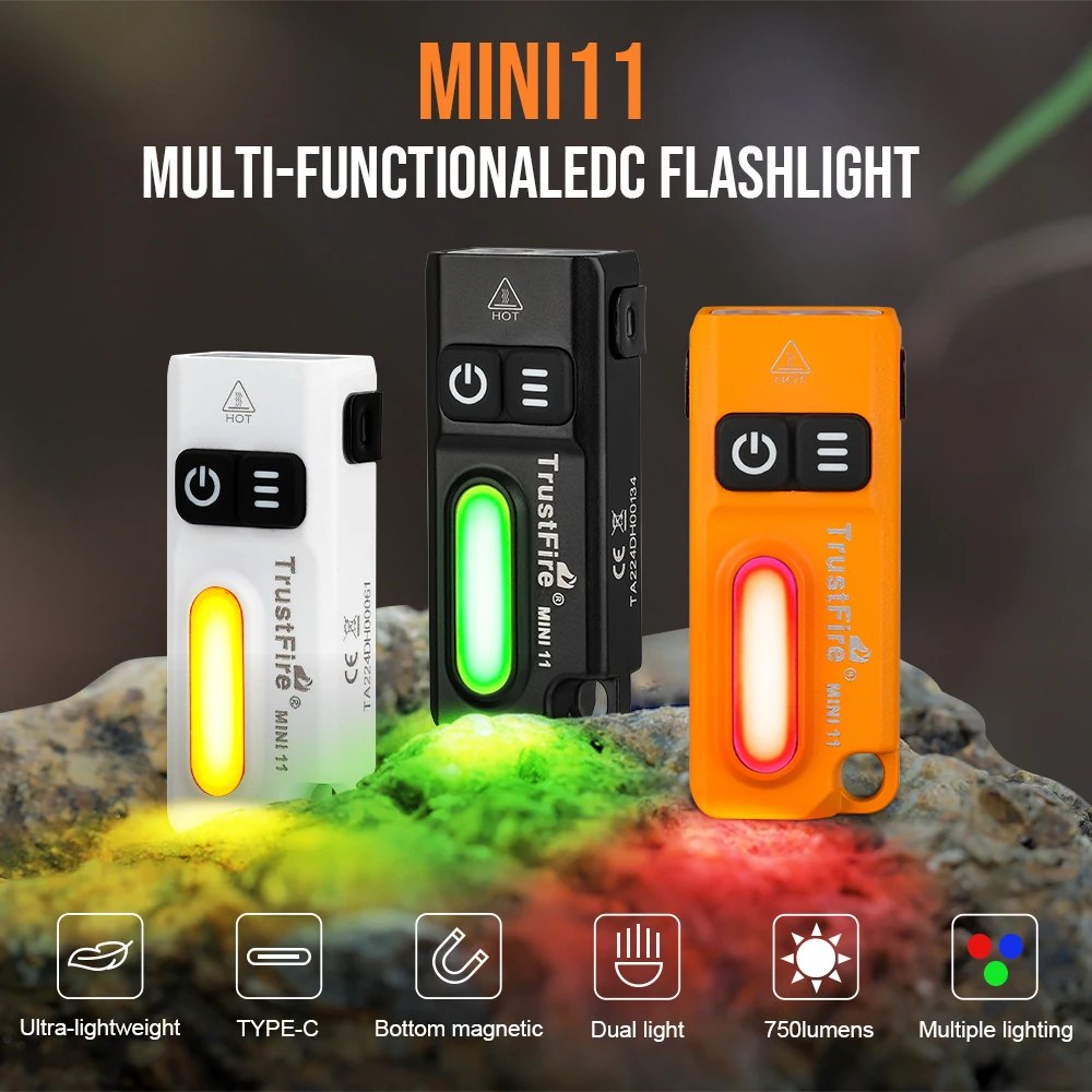 Trustfire MINI11 linterna EDC recargable USB-C con clip - imagen 2