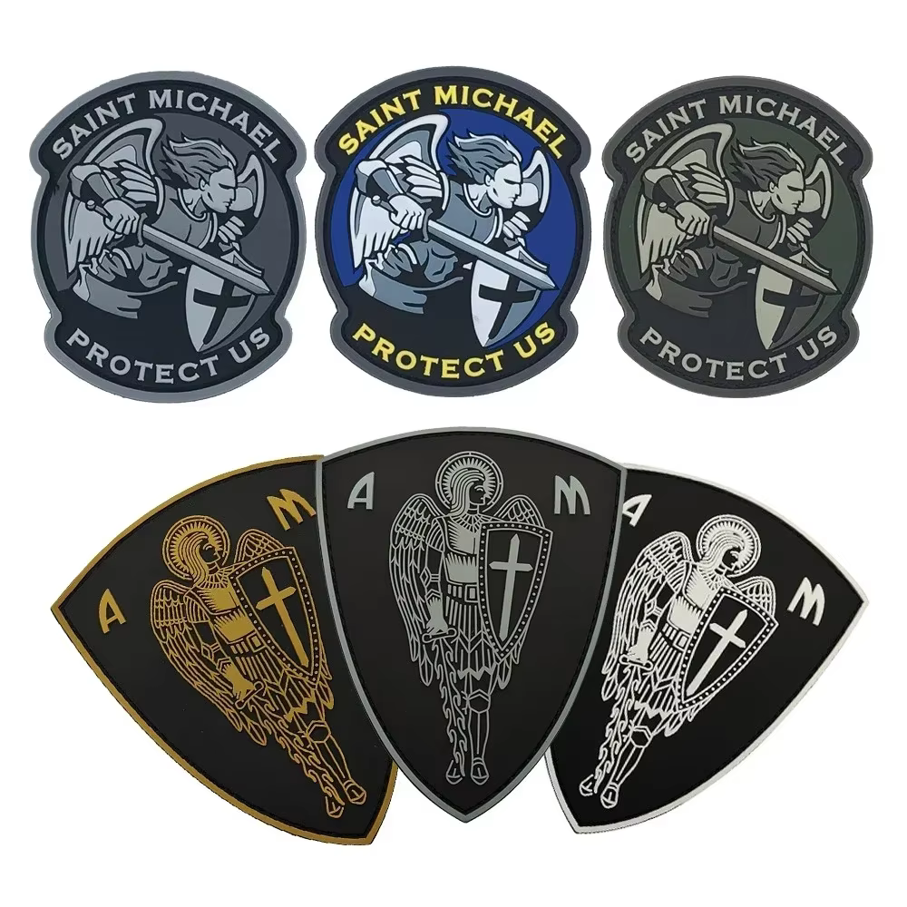 Parche velcro San Miguel Arcángel PVC táctico militar para mochila - imagen 3