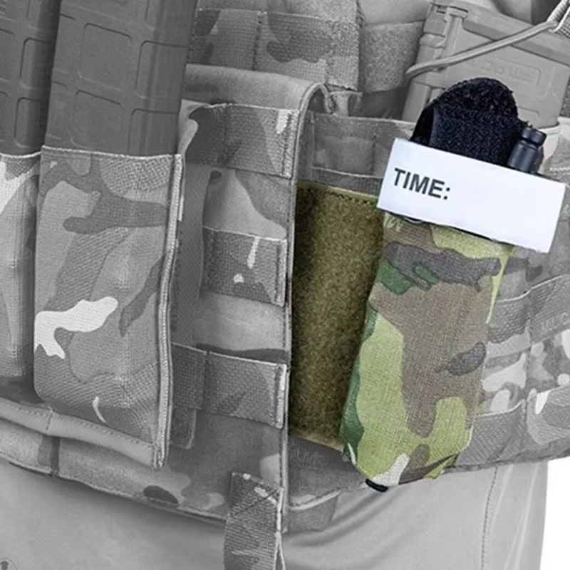 Plate carrier táctico portador placa bolsa torniquete elástica - imagen 3