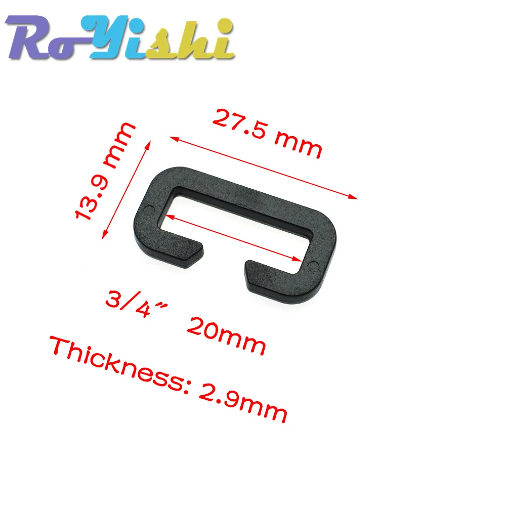 Looploc hebilla de plástico rectangular para correas mochila táctica