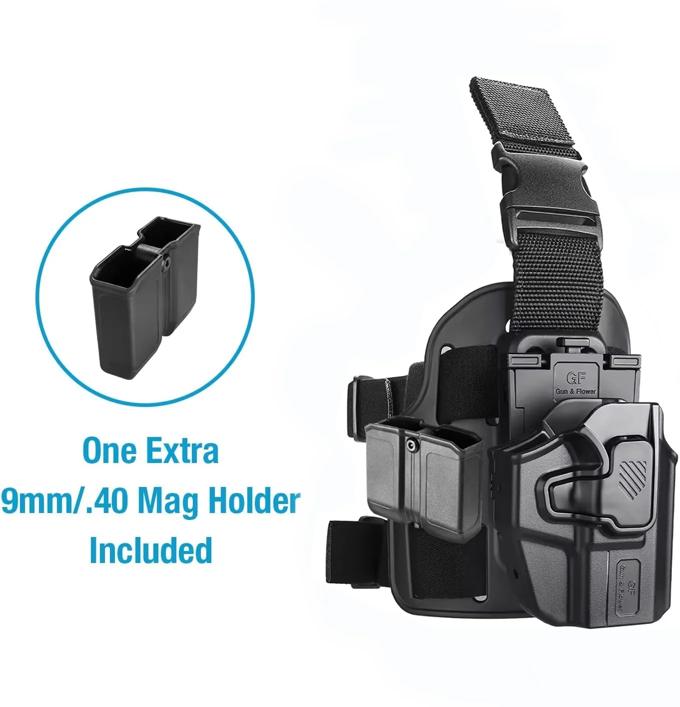 Glock P365 funda de pierna Nivel II universal para pistola - imagen 2