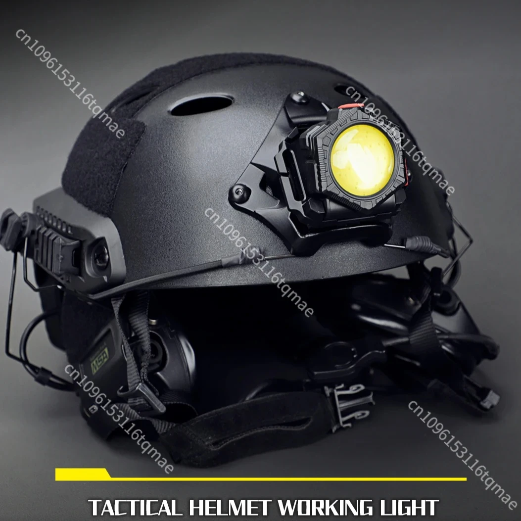 Linterna para casco táctica blanca y roja, luz de advertencia - imagen 2