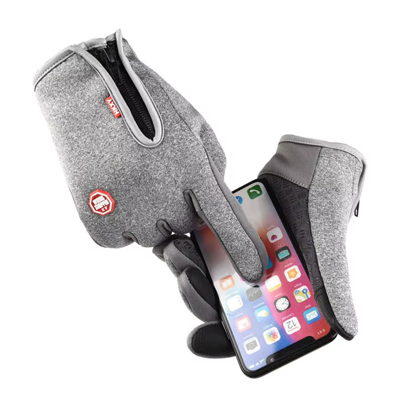 Guantes invierno screen touch tacticos – Lana resistente al viento con touch - imagen 2