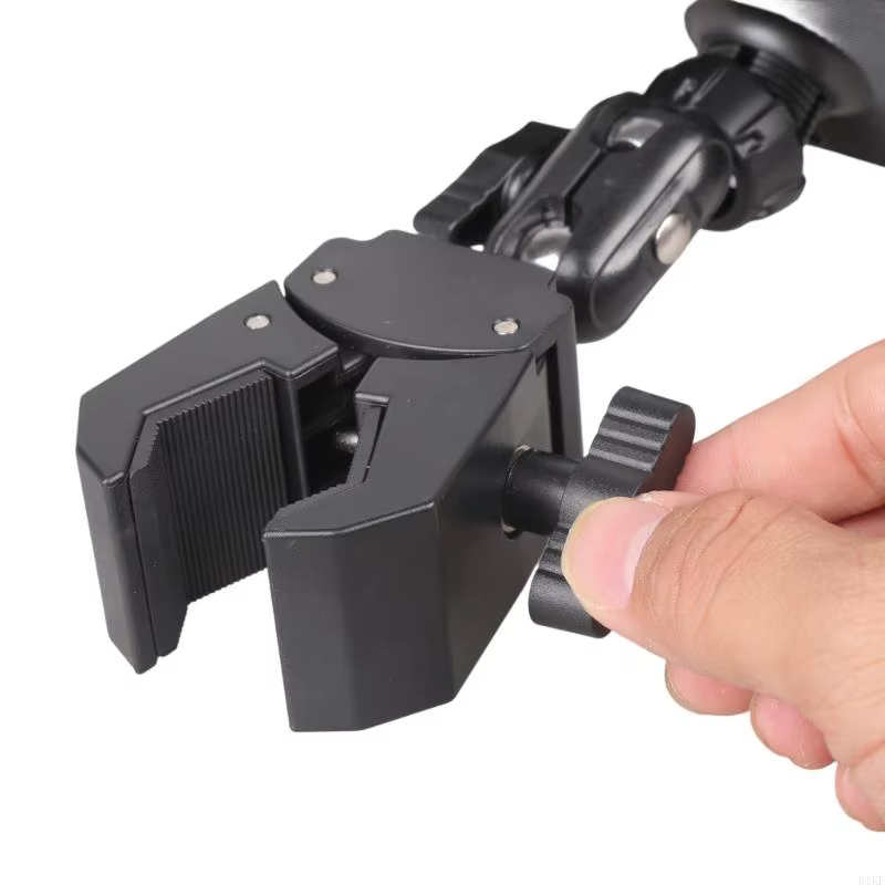 Trípode giratorio para teléfono con brazo de micrófono y luz estudio - imagen 5