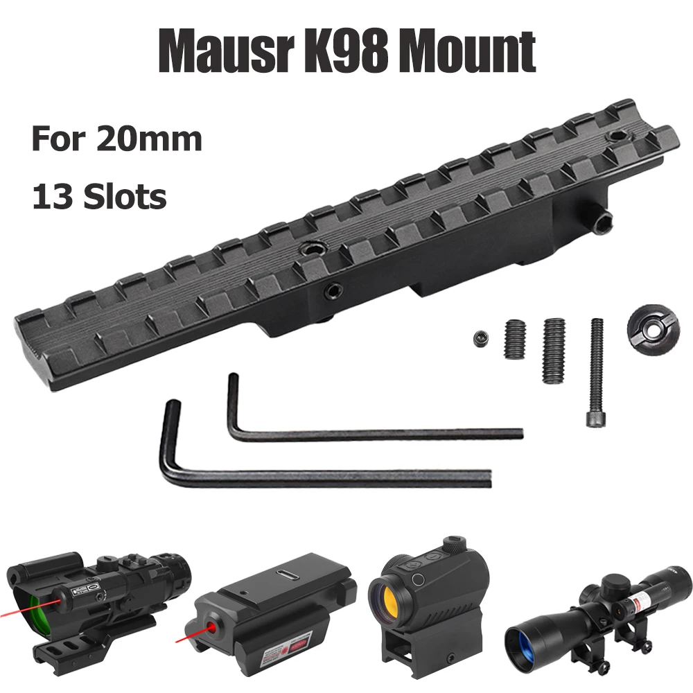 Mausr K98 adaptador montaje Picatinny base elevadora mira telescópica - imagen 4