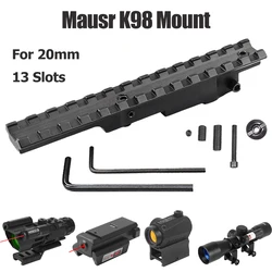 Mausr K98 adaptador montaje Picatinny base elevadora mira telescópica