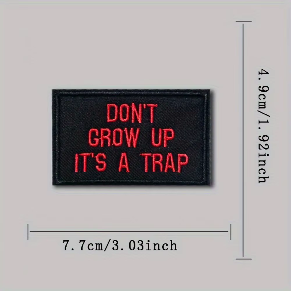 Parche velcro táctico NO GROW UP Moral para mochila MOLLE - imagen 5