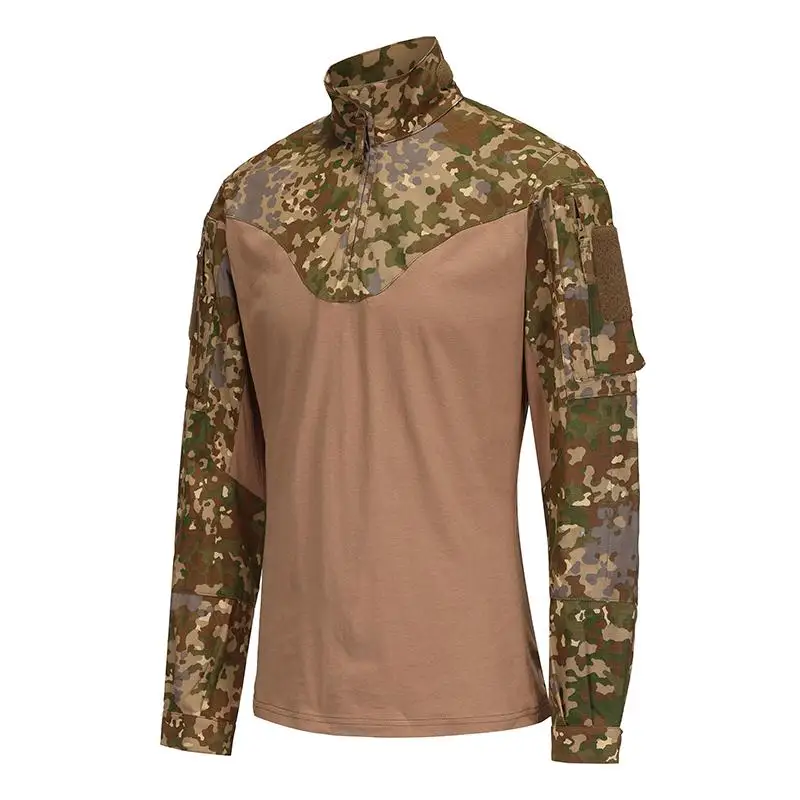 Vista frontal del top con patrón Flecktarn
