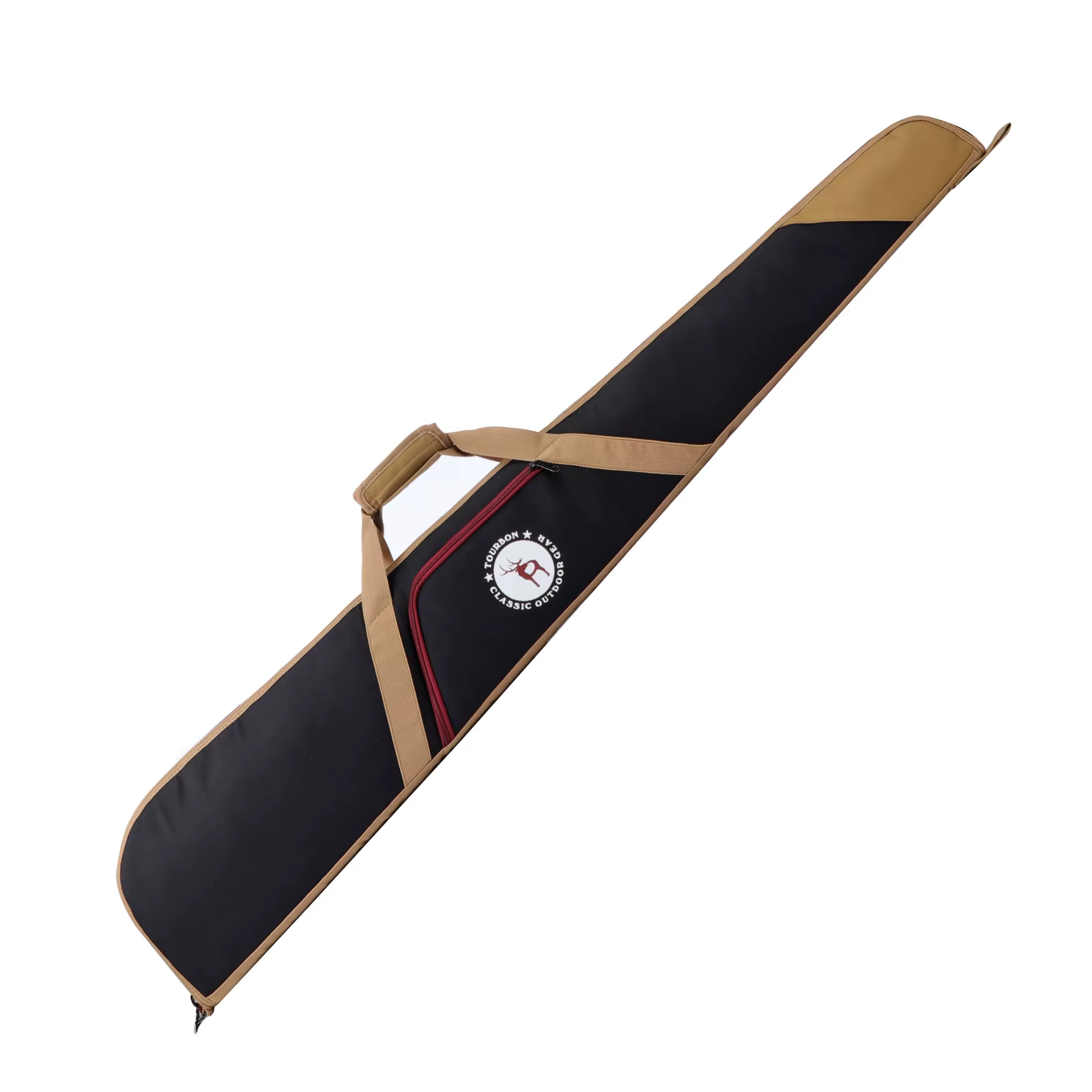 Funda acolchada para escopeta de caza – Nailon negro con cremallera y bolsillo - imagen 4