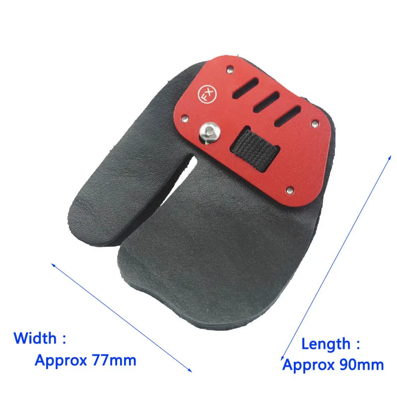 Protector de dedos para tiro con arco de cuero y aleación - imagen 3