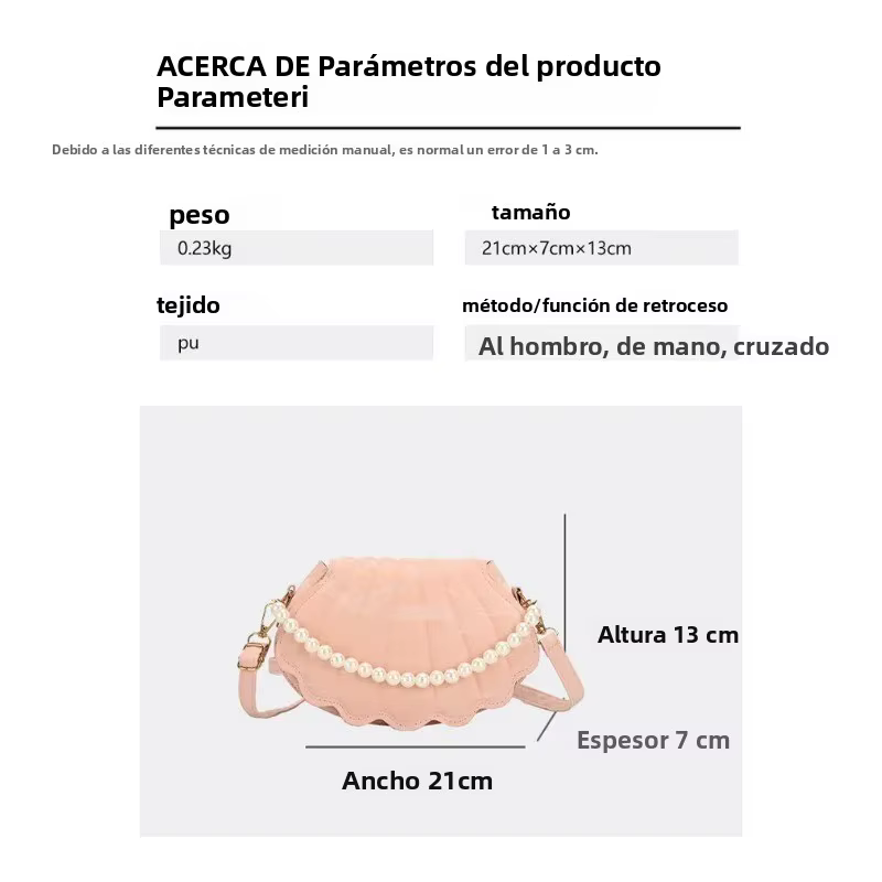 Bolso bandolera tipo concha con perlas, tendencia otoño 2026 - imagen 5