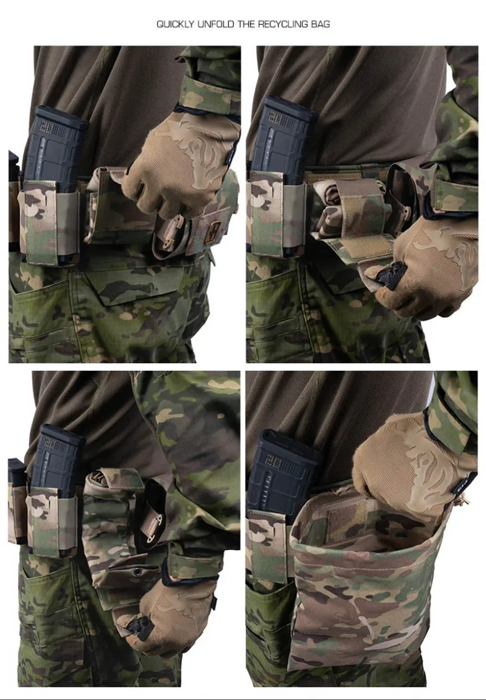 Bolsa usada en juego de airsoft