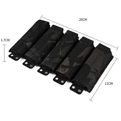 Porta cargadores MOLLE pistola 9mm elástico con soporte linterna EDC
