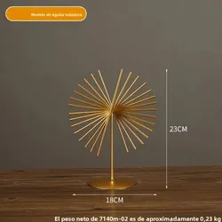 Adorno metálico abstracto de líneas para escritorio y hogar