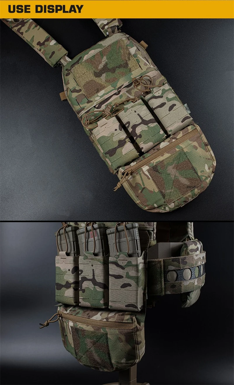 Drop Pouch montado en chaleco táctico
