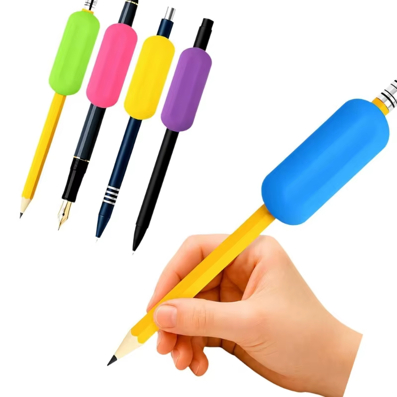 Agarre ergonómico de silicona para bolígrafo, escritura cómoda