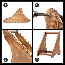 Organizador de cuchillos de madera con soporte para cocina y caza