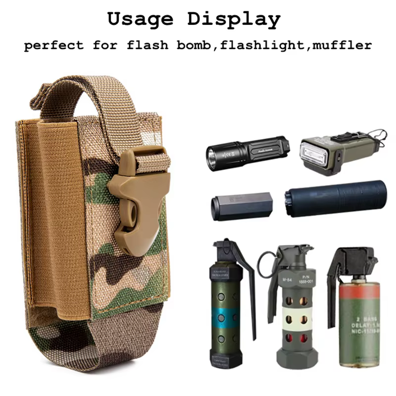 Bolsa táctica MOLLE de cintura para flashbolas y portaherramientas