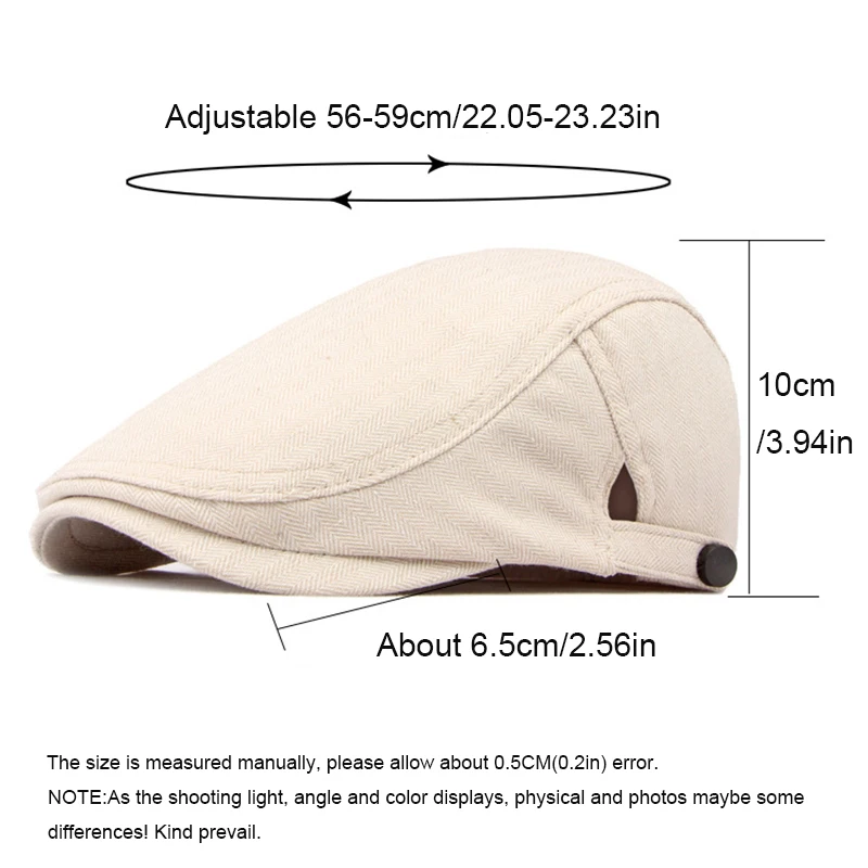 Gorra Plana Tweed Unisex – Estilo Newsboy con Visera y Espiga