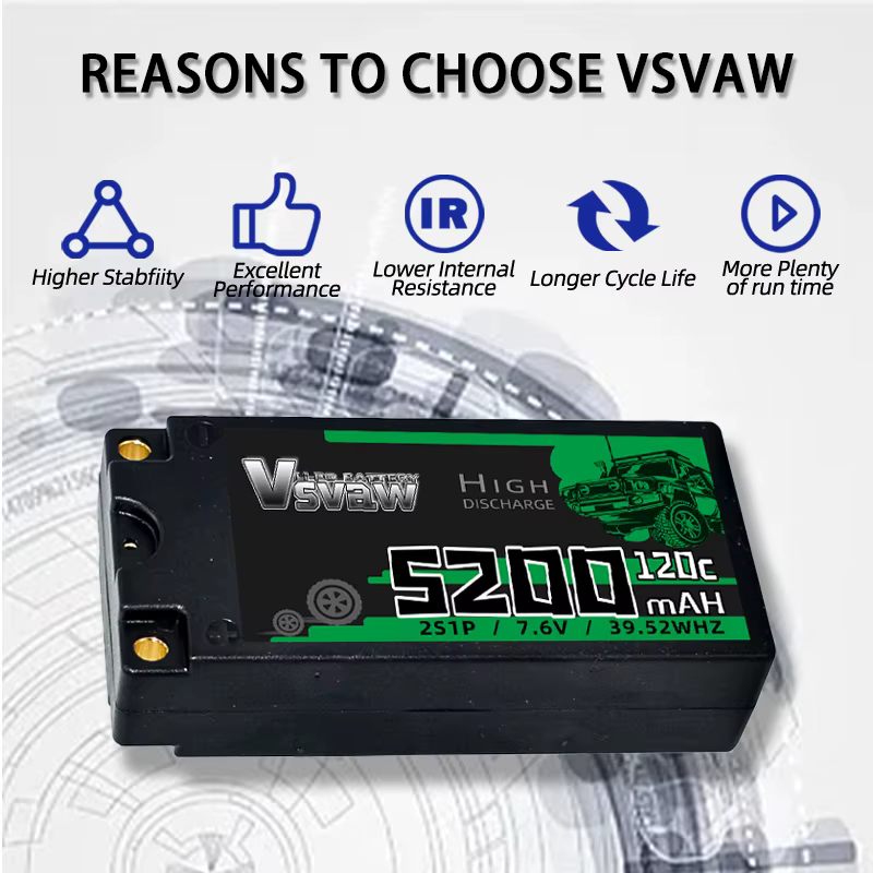 VSVAW Batería LiPo con conector T y carcasa rígida - imagen 4